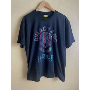 Dinagyang Festival Holographic Print Shirt Iloilo Phillipines Black Size XL